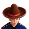 Carnival Toys - Cappello messicano bimbo in bifloccato marrone, 05560