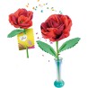 Clementoni Idea - 18877 Create Your Flowers, Kit Creativo per Comporre Fiori, con 2 Rose in Carta da Assemblare e Personalizzar