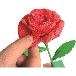 Clementoni Idea - 18877 Create Your Flowers, Kit Creativo per Comporre Fiori, con 2 Rose in Carta da Assemblare e Personalizzar