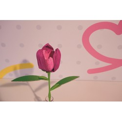 Clementoni Idea - 18878 Create Your Flowers, Kit Creativo per Comporre Fiori, con 2 Tulipani in Carta da Assemblare e Personali