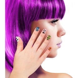 Widmann - Set 12 Unghie Casa Spiritata Autoadesive, Cosmetici Ragazza, 05339