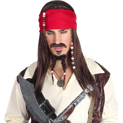Widmann - Parrucca Pirata dei Caraibi Uomo, Multicolore, 06393