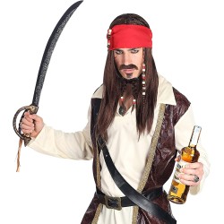Widmann - Parrucca Pirata dei Caraibi Uomo, Multicolore, 06393