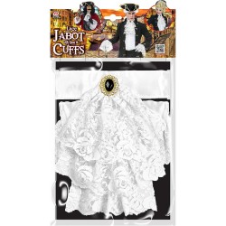 Widmann - Jabot con Gemma e Polsini in Pizzo, Accessorio Carnevale - Halloween, 07799