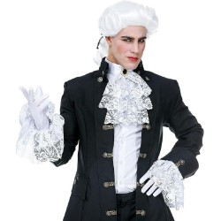 Widmann - Jabot con Gemma e Polsini in Pizzo, Accessorio Carnevale - Halloween, 07799