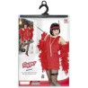 Widmann - Costume Charleston Lusso Rosso "DELUXE FLAPPER" (Vestito, Guanti, Fascia per Testa con Piuma) Taglia M, 77422