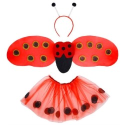 Widmann - Coccinella set travestimento (tutu, ali, antenne), 8222L