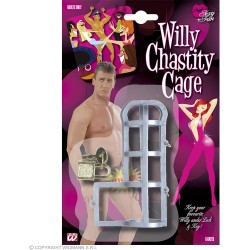 Widmann - Gabbia di Castità Willy per Adulti, Grigio, One Size, 9650Y