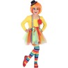 Widmann - Tutù con Bretelle Clown, Fiore Mini Cilindro 110 cm (3/4 anni), 96532