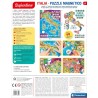 Clementoni Sapientino - 16690 Italia, Puzzle Magnetico, 4 Giochi in 1, 50+ Tessere Magnetiche, Scopri l Italia con le Tessere M
