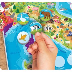 Clementoni Sapientino - 16690 Italia, Puzzle Magnetico, 4 Giochi in 1, 50+ Tessere Magnetiche, Scopri l Italia con le Tessere M