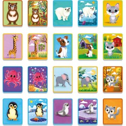 Clementoni Sapientino Baby Montessori - 16832 Le Case dei Cuccioli, Flashcards Educative, 48 Carte Tattili per Riconoscere Anim