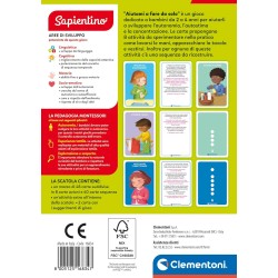 Clementoni Sapientino Montessori - 16834 Aiutami a Fare da Solo, Gioco Educativo con 48 Flashcards per Sviluppare Autonomia e C