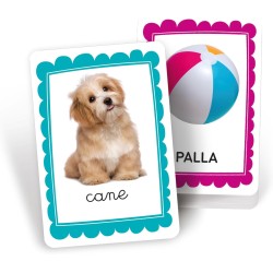 Clementoni Montessori - 16835 Prime Parole, Gioco Educativo Metodo Montessoriano, 48 Carte Illustrate per Imparare i Nomi degli