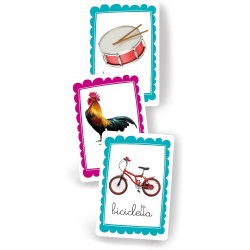 Clementoni Montessori - 16835 Prime Parole, Gioco Educativo Metodo Montessoriano, 48 Carte Illustrate per Imparare i Nomi degli