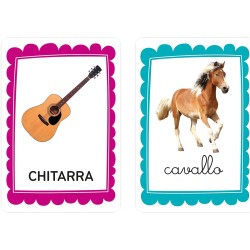 Clementoni Montessori - 16835 Prime Parole, Gioco Educativo Metodo Montessoriano, 48 Carte Illustrate per Imparare i Nomi degli