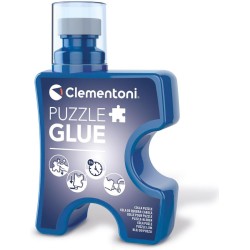 Clementoni - 37044 Colla per Puzzle Liquida, 1 Barattolo di Colla 200 ml, Utile ad Incorniciare Puzzle con Applicatore in Spugn