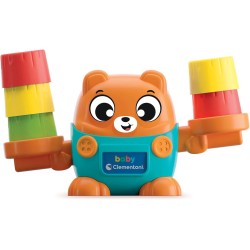 Clementoni Baby Montessori - 17493 Balancing Bear, Gioco Prima Infanzia per Bambini 18+ Mesi, Bilancia con Cubetti per Scoprire