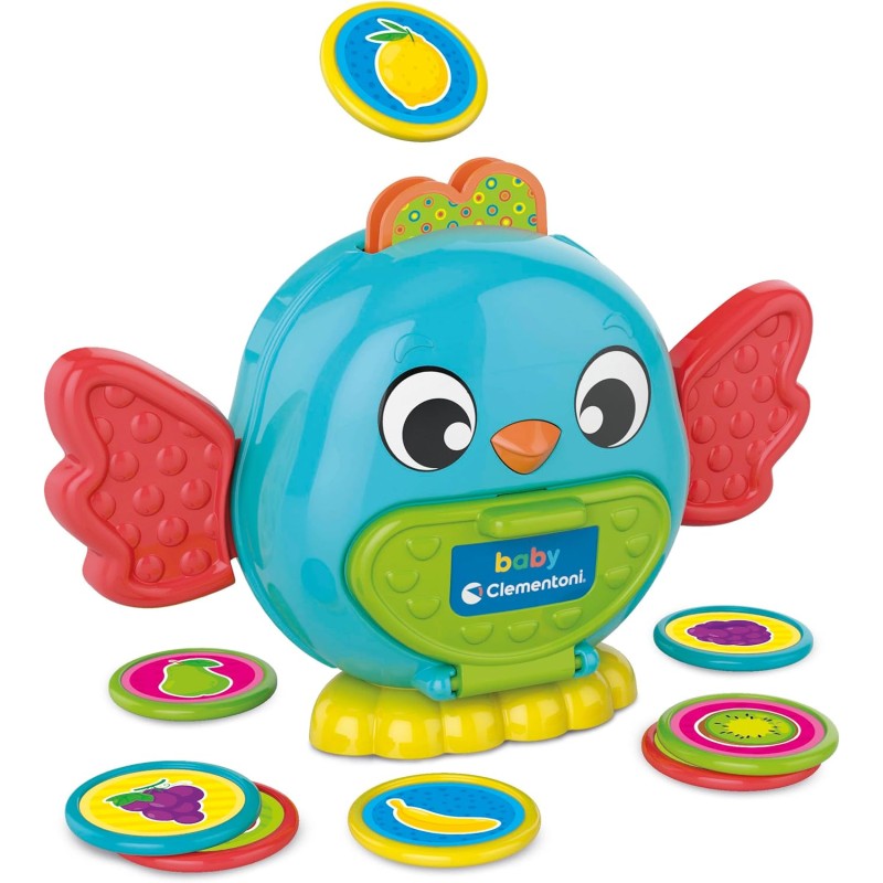 Clementoni Baby Montessori - 17494 Birdy Bank, Gioco Prima Infanzia, Salvadanaio con Gettoni per Scoprire Il Concetto di Perman
