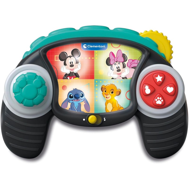 Clementoni Baby Disney Controller Joystick per Bambini 12-36 Mesi, con Suoni e Luci, Gioco Imitativo Educativo Prima Infanzia, 