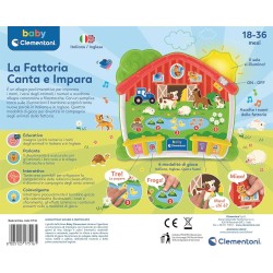 Baby Clementoni - 17516 La Fattoria Canta e Impara, Gioco Educativo, Centro attività con 4 modalità di Gioco per Imparare Numer