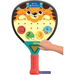 Clementoni Baby - 17548 Smash Racchetta da Padel parlante, Racchetta Educativa, Interattiva e Parlante, Stimola Lo Sviluppo Sen
