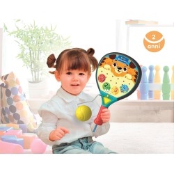 Clementoni Baby - 17548 Smash Racchetta da Padel parlante, Racchetta Educativa, Interattiva e Parlante, Stimola Lo Sviluppo Sen