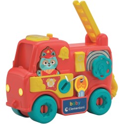 Baby Clementoni Montessori - 17551 Camion dei Pompieri, Un Divertente Camion dei Pompieri Elettronico e Interattivo, con Suoni,