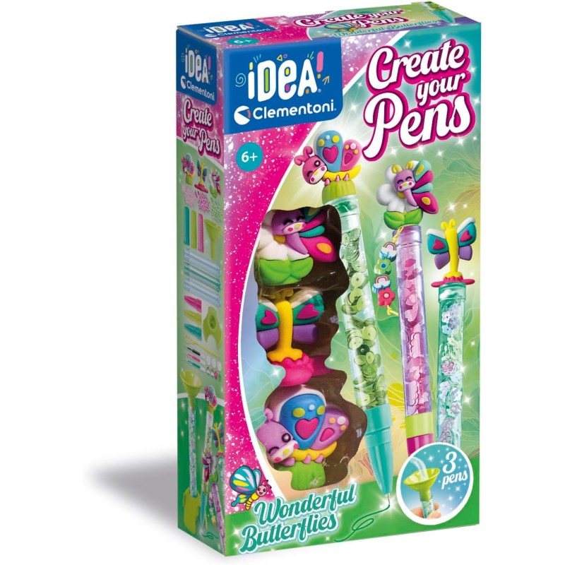 Clementoni - Idea-Mini Lab Penne Butterfly, Colore, 18873