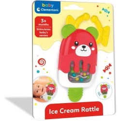 Baby Clementoni - 17503 Sonaglino Gelatino, Sonaglio Neonato 3+ Mesi, Gioco Prima Infanzia, Stimola lo Sviluppo Multisensoriale