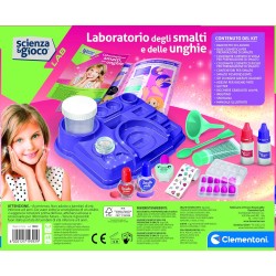 Clementoni Scienza e Gioco Lab - 19392 Laboratorio degli Smalti e delle Unghie, Kit per Unghie Finte e Nail Art per Bambine, Gi