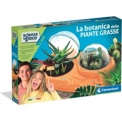 Clementoni 19422 Scienza e Gioco Lab - La Botanica delle Piante Grasse, Gioco Scientifico, Kit Piante Grasse da Coltivare in Or