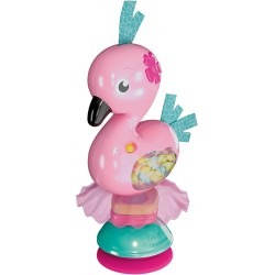 Clementoni Baby 17492 Fancy Flamingo, Sonaglino Interattivo Fenicottero con Melodie, Bambini 3 Mesi+, Sonaglio con Palline, Eff