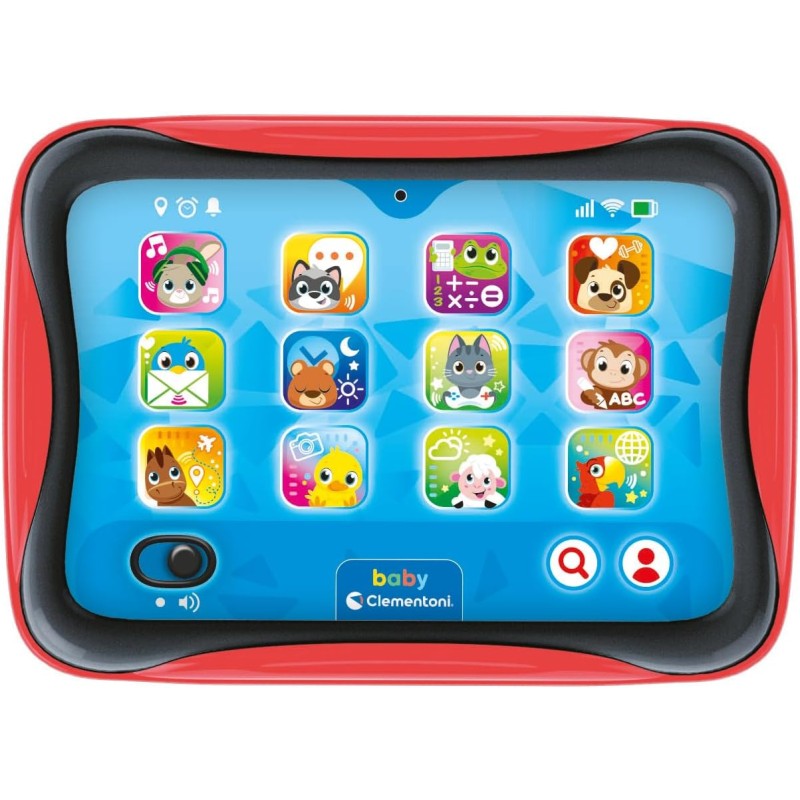 Clementoni Baby 17496 Baby Tablet, Gioco Interattivo con Luci e Suoni, Bambini 12-36 Mesi, Insegna Numeri, Lettere, Animali e C