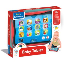Clementoni Baby 17496 Baby Tablet, Gioco Interattivo con Luci e Suoni, Bambini 12-36 Mesi, Insegna Numeri, Lettere, Animali e C