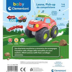 Baby Clementoni - 17500 Leone Pick-up, Macchinina, Gioco Prima Infanzia, Fuoristrada con Suoni e Sirene, Stimola Manualità, Vis