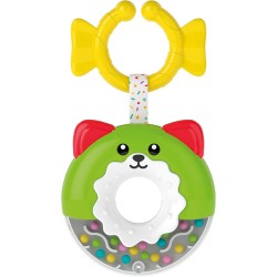 Baby Clementoni - 17504 Sonaglino Ciambella Neonato 3+ Mesi, Gioco Prima Infanzia, Stimola lo Sviluppo Multisensoriale e la Man
