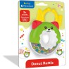 Baby Clementoni - 17504 Sonaglino Ciambella Neonato 3+ Mesi, Gioco Prima Infanzia, Stimola lo Sviluppo Multisensoriale e la Man