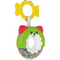 Baby Clementoni - 17504 Sonaglino Ciambella Neonato 3+ Mesi, Gioco Prima Infanzia, Stimola lo Sviluppo Multisensoriale e la Man