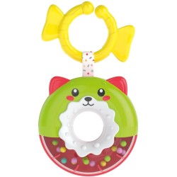 Baby Clementoni - 17504 Sonaglino Ciambella Neonato 3+ Mesi, Gioco Prima Infanzia, Stimola lo Sviluppo Multisensoriale e la Man