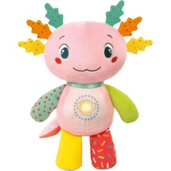 Clementoni Baby 17558 Alex l Axolotl, Peluche Interattivo Parlante in Italiano per Bambini di 6+ Mesi, Stimola Lo Sviluppo Sens