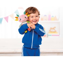 Clementoni Baby 17558 Alex l Axolotl, Peluche Interattivo Parlante in Italiano per Bambini di 6+ Mesi, Stimola Lo Sviluppo Sens