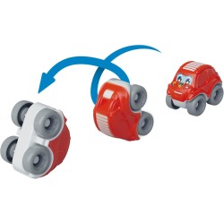 Clementoni 17559 Baby Fire Station, Pista Macchinine per Bambini 18+ Mesi, con 1 Macchinina Ribaltabile, Stimola Manualità e Cu