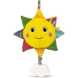 Baby Clementoni for You - 17795 Soft Sun Carillon, Giocattolo Musicale per Neonati 0+ Mesi, per Culla e Passeggino, in Morbido 
