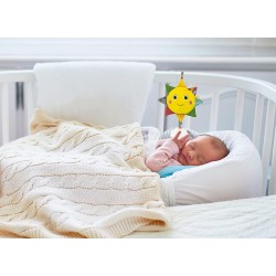 Baby Clementoni for You - 17795 Soft Sun Carillon, Giocattolo Musicale per Neonati 0+ Mesi, per Culla e Passeggino, in Morbido 