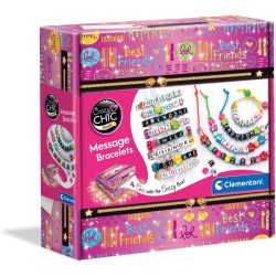 Clementoni Crazy Chic - 18634 Message Bracelets, Kit Gioielli Creativi, Braccialetti e Collane Personalizzabili con Lettere e P