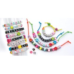 Clementoni Crazy Chic - 18634 Message Bracelets, Kit Gioielli Creativi, Braccialetti e Collane Personalizzabili con Lettere e P