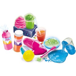 Clementoni Scienza e Gioco Lab - 19397 Slime Fluo, Kit di Esperimenti per Bambini 8+, Laboratorio per Creare Slime Fluorescenti