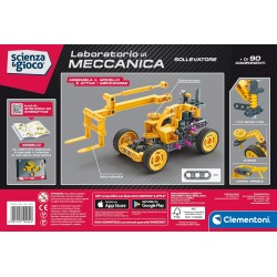 Clementoni Scienza e Gioco 19405 Laboratorio di Meccanica - Sollevatore, Set di Costruzioni, Scopri i Principi dell Ingegneria