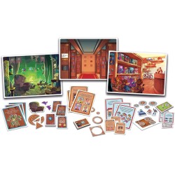 Clementoni - 16826 Sblocca la Porta Freetime, Gioco da Tavolo, Escape Room, Ambientata in 3 Luoghi Divertenti, 1-6 Giocatori